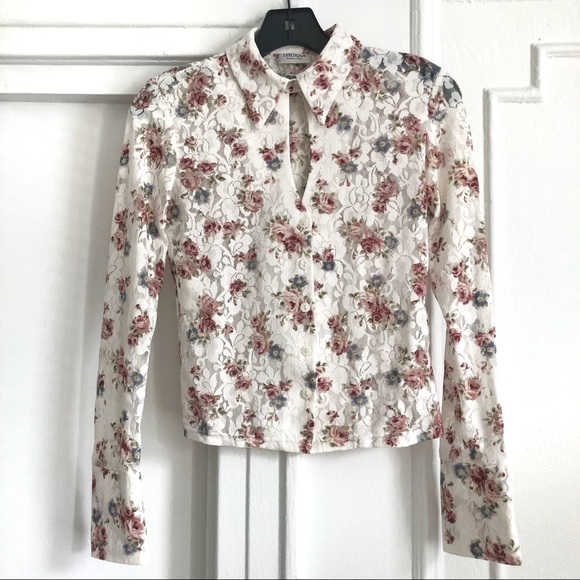 MOTIVI lace long sleeve blouse - Picture 2 of 8